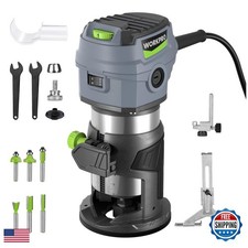WORKPRO W125225AE 6.5 Amp Compact Router Kit, 6 Variable Speeds picture