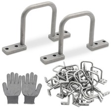 30 Pcs Cable Management D Ring - 2 Inch D Ring Aluminum Cable Distribution Ri... picture