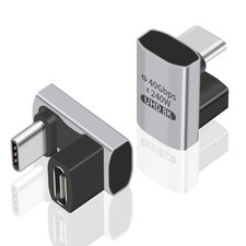 USB C 180 Degree Adapter 240W PD, 8K60Hz, 40Gbps,180 Degree USB C Female to M... picture