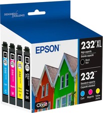 Epson 232XL Claria Ink 4-Pack T232XL-BCS Black Cyan Magenta Yellow picture