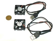 2 Pieces USB PLUG - 5v fan 35mm x 10mm mini small cooling  2pin GDStime 3cm C9 picture
