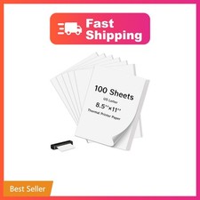 100 Sheets Thermal Printer Paper 8.5 x 11 Inch US Letter Size Safe BPA-Free |... picture