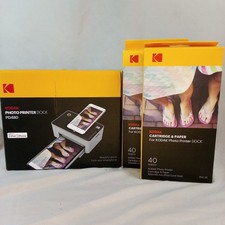 Kodak Photo instant Printer Dock PD480 Printer + 2 Cartridge Paper Bundles picture