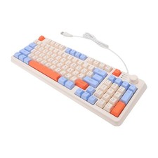 94 Keys Russian Gaming Keyboard RGB Backlit Mechanical Wired Russian Keyboa ZXQF picture