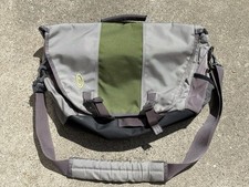 Timbuk2 D-Lux Commute 2.0 Messenger Bag Gray Moss Green Laptop Tech School Med picture