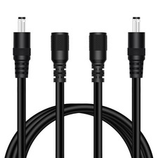 5.5mm x 2.1mm DC Power Extension Cable 18AWG, Male to Female, 6FT, 2 Pack picture