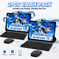 2pc AEEZO 10.1 inch Full HD Wifi 6 Octa Core A523 Dual Camera 5MP+8MP Android 15 picture