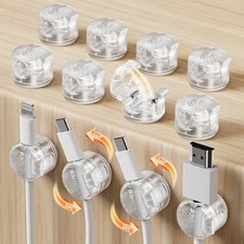 12 Pack Locking Spring Cable Clips, Rotatable Cord Organizer with Secure Lock... picture