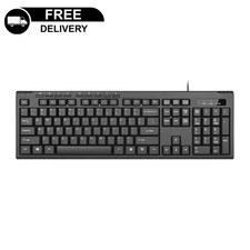 Ultra-Slim Wired USB Keyboard for Mac and PC, Full-Size QWERTY Keyboard, Plug & picture