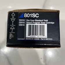 NEW Lexmark 801SC Cyan Toner Cartridge CX310 CX410 CX510 Open Box Return Program picture