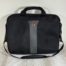 Wenger SwissGear Laptop Briefcase Messenger Bag Black Gray TSA Checkpoint picture