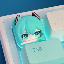 Hatsune Miku DIY PBT Resin Keycaps Anime Mechanical Keyboard Decoration Gift picture