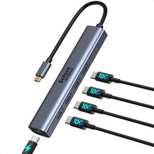 10Gbps USB C Hub, 5 Ports USB C Splitter with 100W Power Delivery, USB C to USB picture