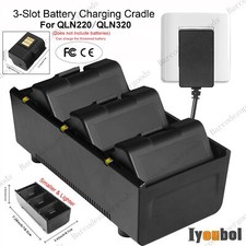 3-Slot Thickened Battery Charging Cradle + Adapter for Zebra QLN220 QLN320 picture