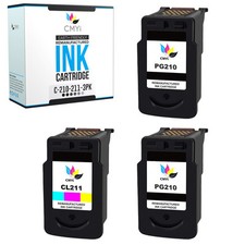 3X Compatible Canon 210 and 211 Ink Cartridges for PIXMA MP280 MP282 MP480 MP490 picture
