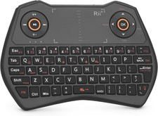 BT/2.4G Mini Keyboard with Touchpad, Backlit, Rechargeable for Android TV, PC, S picture