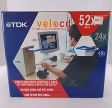 Vintage TDK VeloCD Internal 52x CD Burner Rewrite Drive Rewritable Model 5200B picture