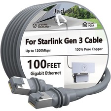 100ft Starlink Gen 3 Cable, Waterproof Satellite Replacement Standard V3 Cable picture