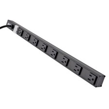PS2408B Tripp Lite 8 Outlet Power Strip 5-15R 15 Cord Vertical 5-15P 24 Black picture