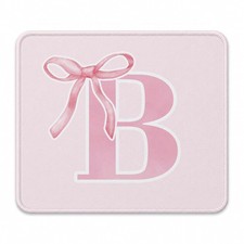 Coquette Trendy Initial B Pink Bow Pad, 9.5x7.9 Inch picture