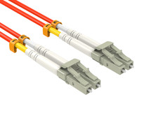 4m OM1 LC to LC UPC Duplex Corning Fiber Optic Cable MultiMode 62.5/125 OFNR ... picture