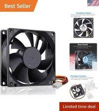 80mm 8cm CPU Fan, 80mm x 25mm Brushless DC 12V 3PIN Brushless PC Computer Cas... picture