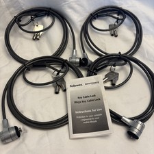 Set  Of 4 Notebook Laptop Computer Lock Security Cable Chain With Keys picture