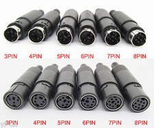 10pcs Mini DIN Plug Jack Connector with Black ABS Plastic Handle 3pin to 8pin picture