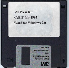 ITHistory SOFTWARE IBM PC  (1995) 3M PRESS KiIT CeBIT (Word)  Germany 3.5