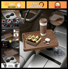 Car Laptop Tray & Desk, 360° Rotating Wood Table with Cup Holder for Cars picture