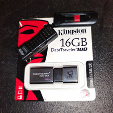 Kingston DataTraveler 100 G3 16GB USB 3.1 USB-A Retractable Flash Drive Black picture