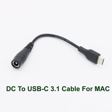 1pc USB 3.1 Type C Male to 5.5mm x 2.1mm Female DC Power Charge Connector Cable picture