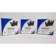 Office Depot Floppy Diskettes 3.5 Inch Black 2HD IBM Formatted 1.44MB Lot of 30 picture
