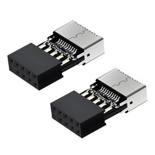 2X Comeap USB 2.0 to USB 3.2 Gen 1 Header Extension Adapter for Mainboard 9 pin picture