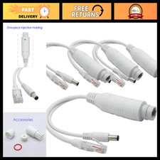 4-Pack Waterproof 48V to 12V PoE Splitter Adapter, IEEE 802.3af, 10/100Mbps for picture