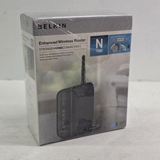 Belkin N150 150 Mbps 4-Port 10/100 Enhanced Wireless Router F6D4230-4-BC Sealed picture