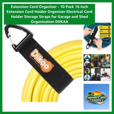 16-Inch Multi-Utility Extension Cord Holder - 10 Pack for Garage Organization picture