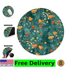 Round Mouse Pad with Stitched Edge -Textured Waterproof Non-Slip Rubber Base ... picture