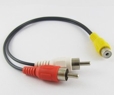 10x Audio Video AV Adapter Cable 1 RCA Female to 2 RCA Male Plug Y Splitter 28CM picture