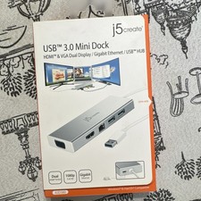 j5create JUD380 Dual Display Docking Station HDMI VGA Gigabit Ethernet USB 3.0 picture
