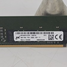 Micron 8GB DDR4 PC4-2666V ECC Server memory RAM RDIMM 1Rx8 MTA9ASF1G72PZ-2G6D1S picture