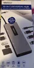 NEW - Vivitar 10-in-1 Universal Hub, USB C, HDMI, Charging, Card Reader New picture