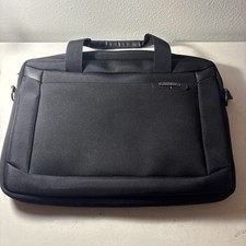 Samsonite Laser ProSlim Briefcase PaddedBlack Nylon Laptop Bag Great Condition picture
