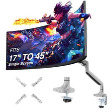AVLT Single Monitor Arm Desk Mount 17–45 inch Mechanical Spring Full Motion picture