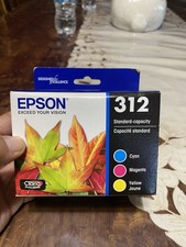 Genuine Epson 312 Standard Capacity Ink Cartridges 3 Color C/M/Y 12/2024 NEW picture