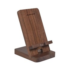 Wood Phone Stand, Desktop Wooden Phone Holder, Portable Office Walnut Wood picture