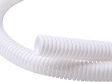 10Ft - 1/2 Inch Split Wire Loom Tubing - White picture
