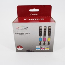 Canon CLI-251XL 3-Cartridge Color Ink Set New Sealed picture