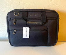 HERITAGE Padded Black Polyester Laptop Briefcase, Fits 15 in Universal picture