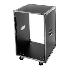19 Inch 16U 4 Post Server Rack Open Frame Rolling Network Data Rack w/ Casters picture
